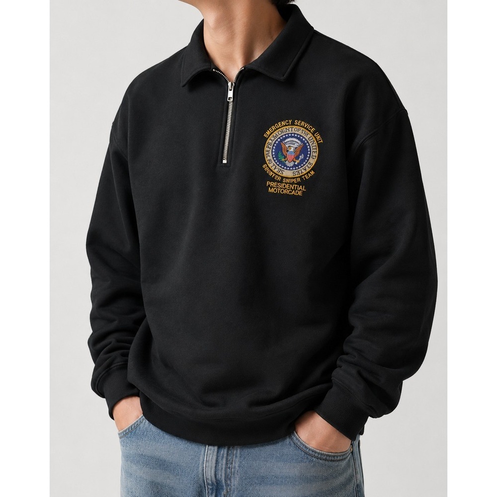 Vintage Presidential Motorcade Counter Sniper Team ESU Sweatshirt Jerzees L - Picture 1 of 4